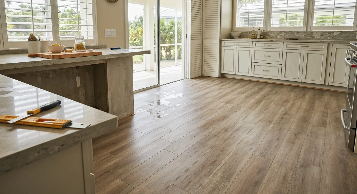 Kitchen vinyl flooring installation