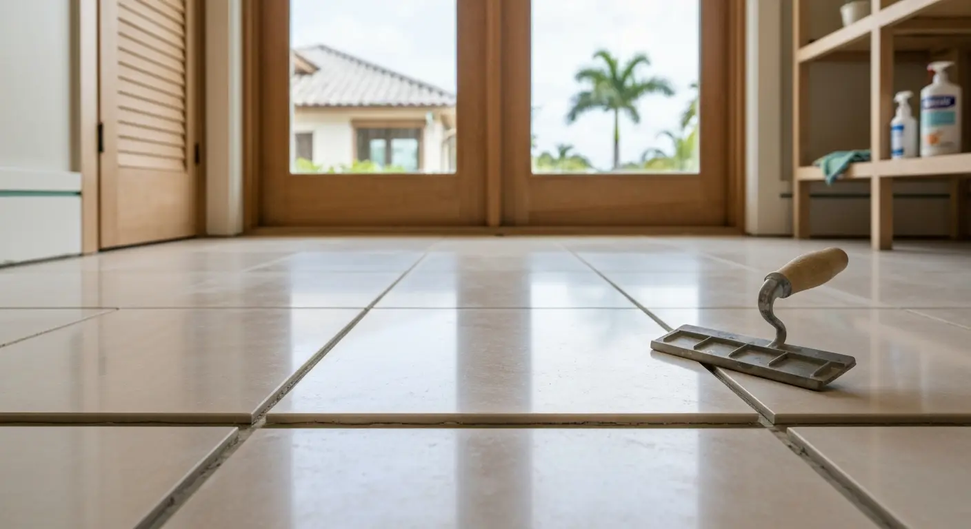 Bathroom tile flooring