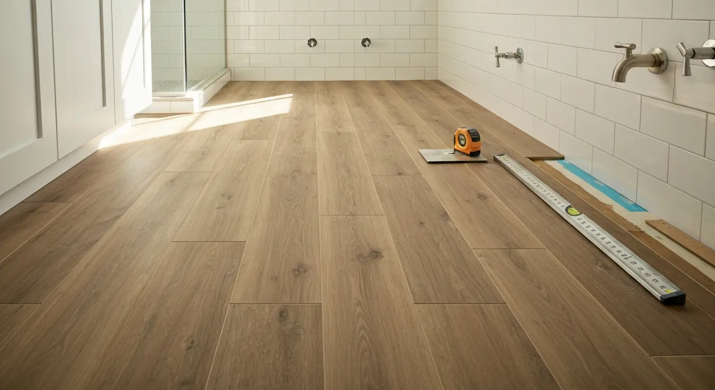 Luxury vinyl plank flooring installation