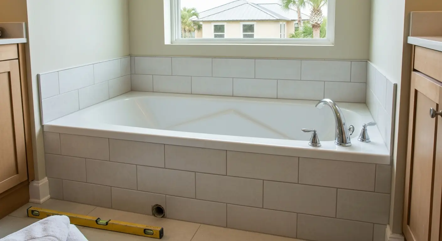 Standard tub installation
