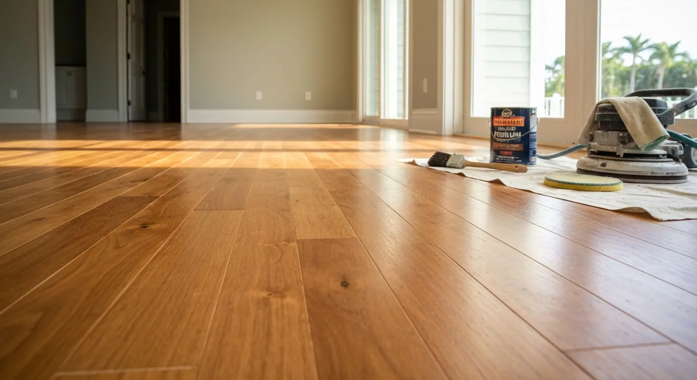 Engineered wood floor finish