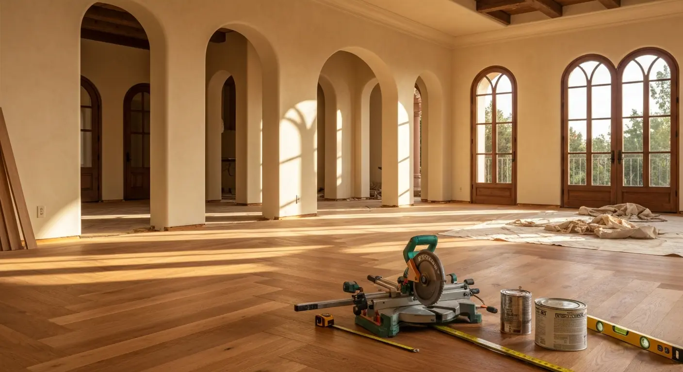 Hardwood flooring installation