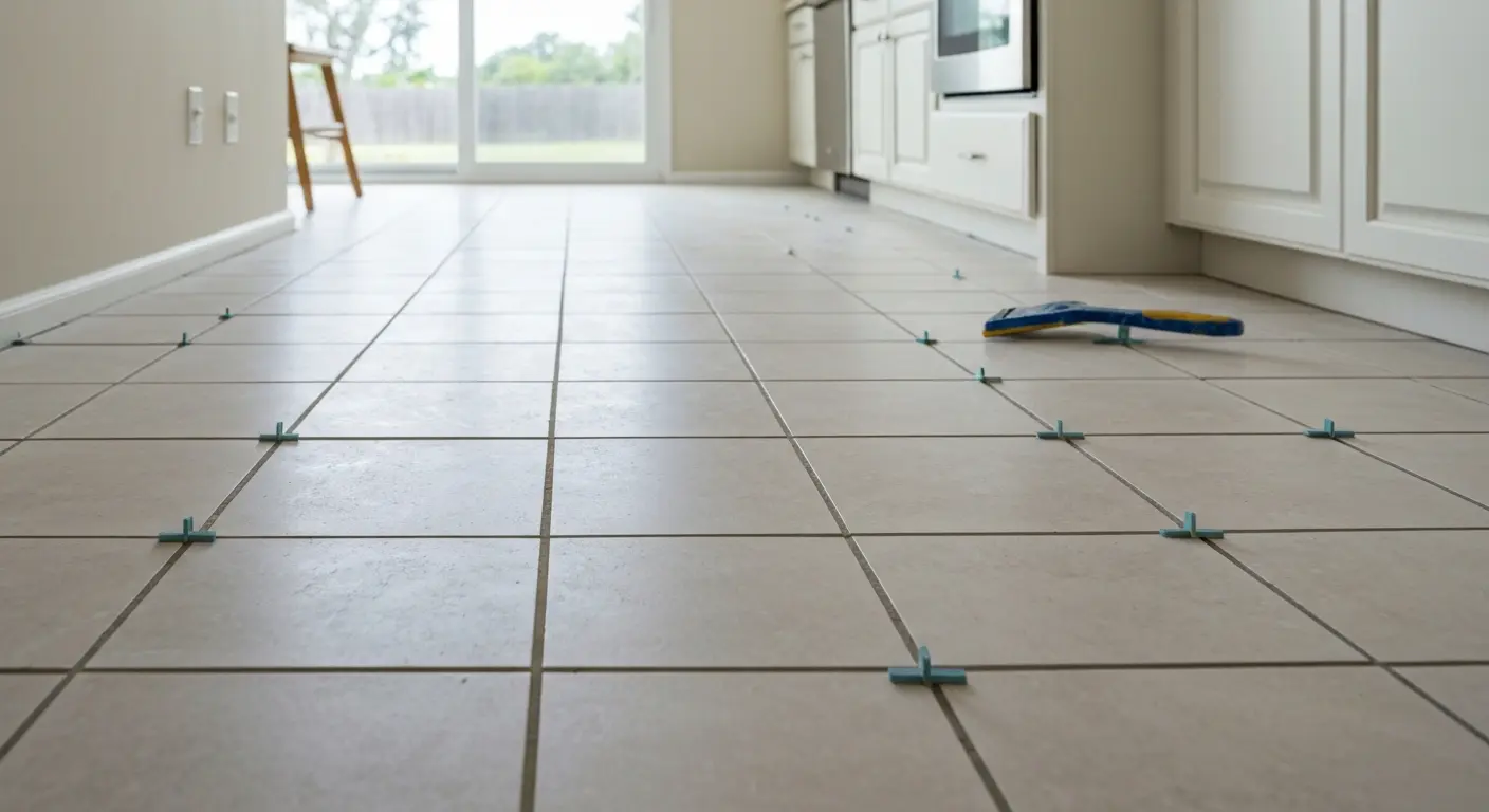 Tile flooring installation