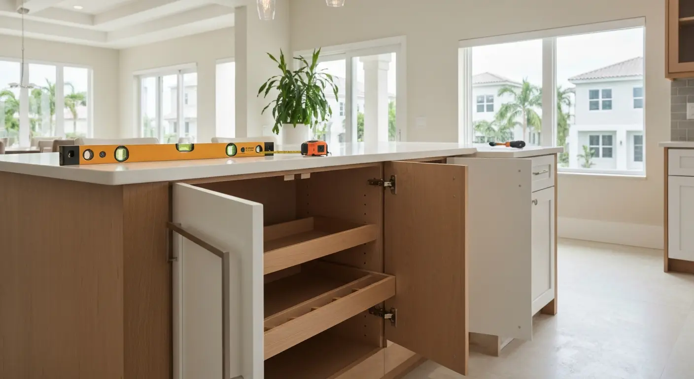 Custom cabinet installation