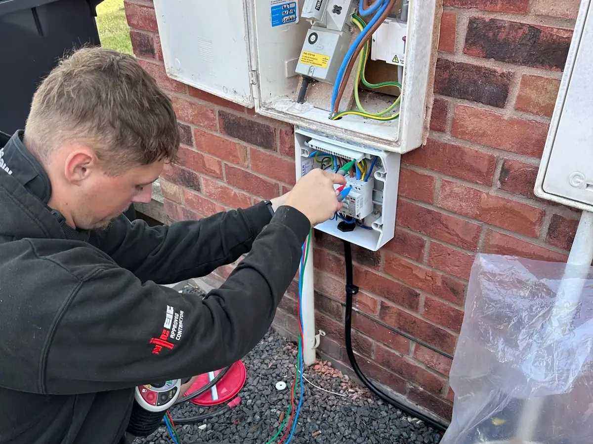 CT Electrical engineer carrying out inspection and testing on an industrial electrical installation