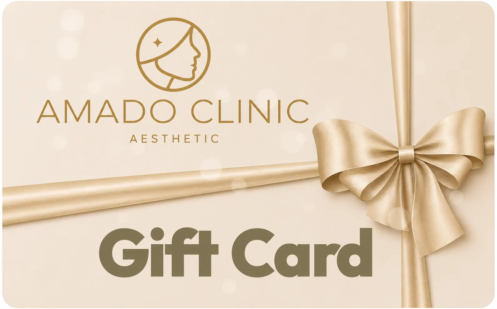 Amado Clinic gift card packaging Miami Florida