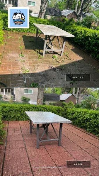 Before and After Pressure Washing St Louis