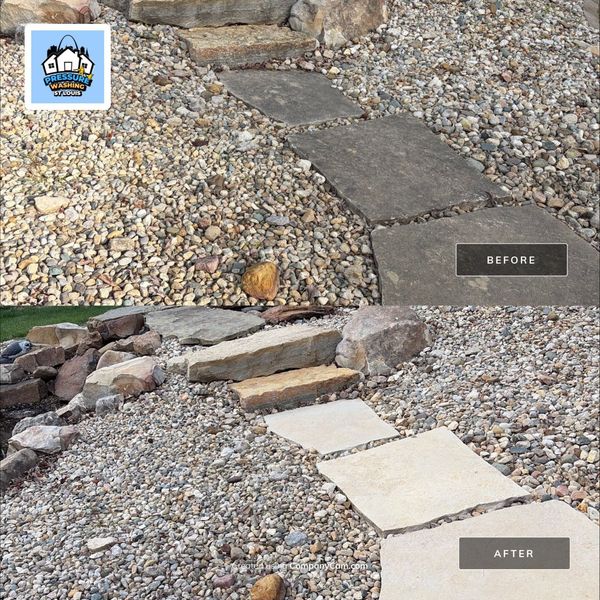 Before and After Pressure Washing St Louis