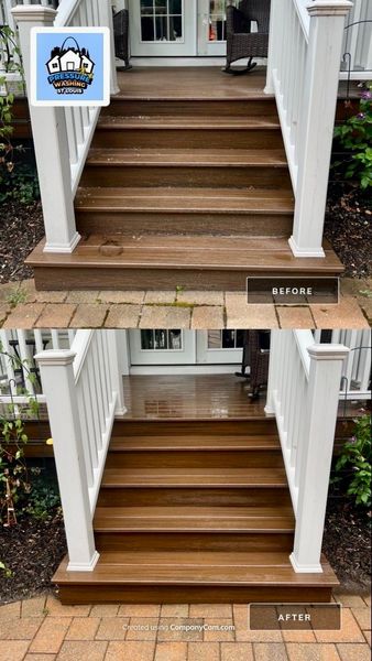Before and After Pressure Washing St Louis