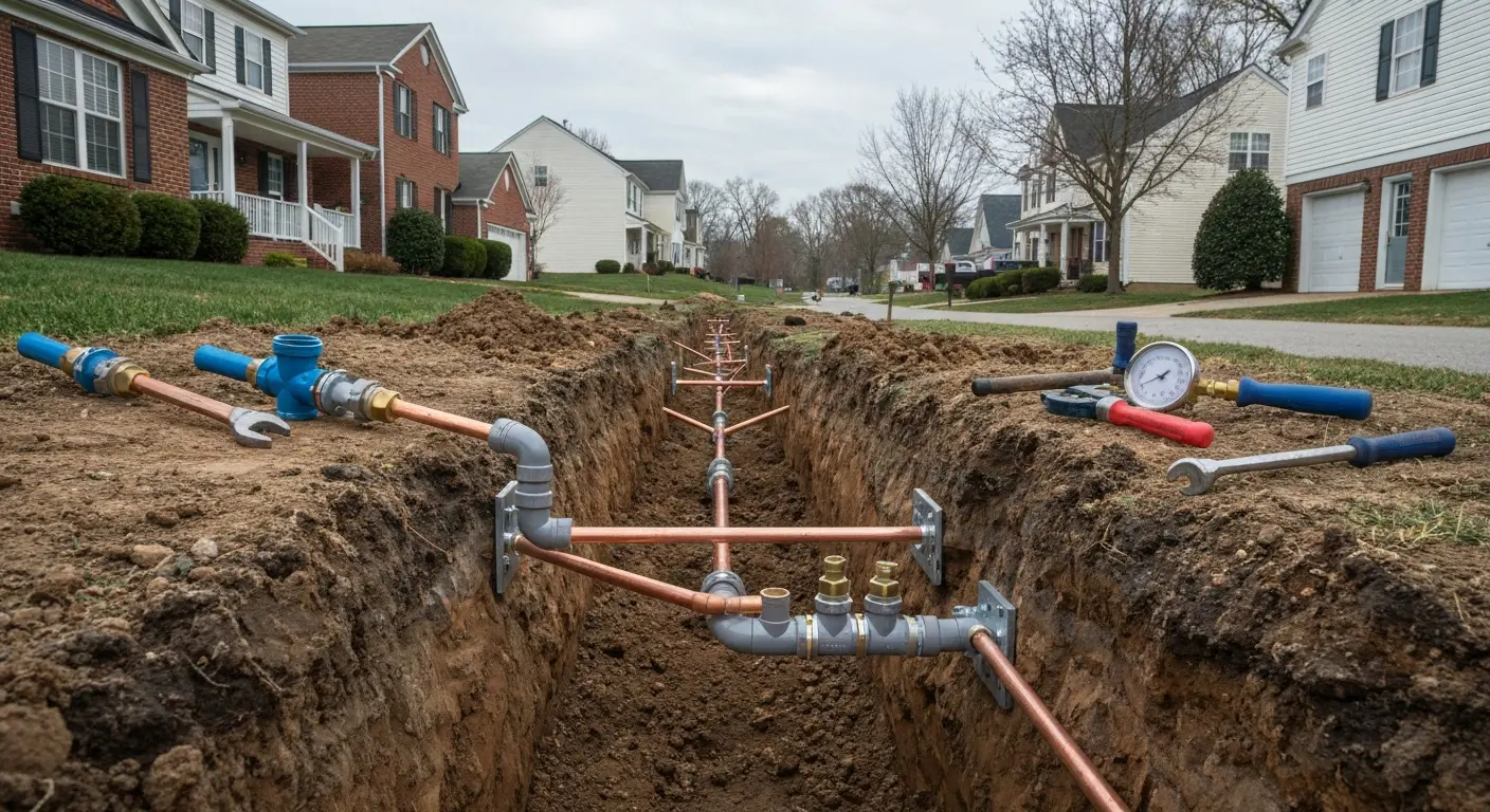 Leak repair on water line