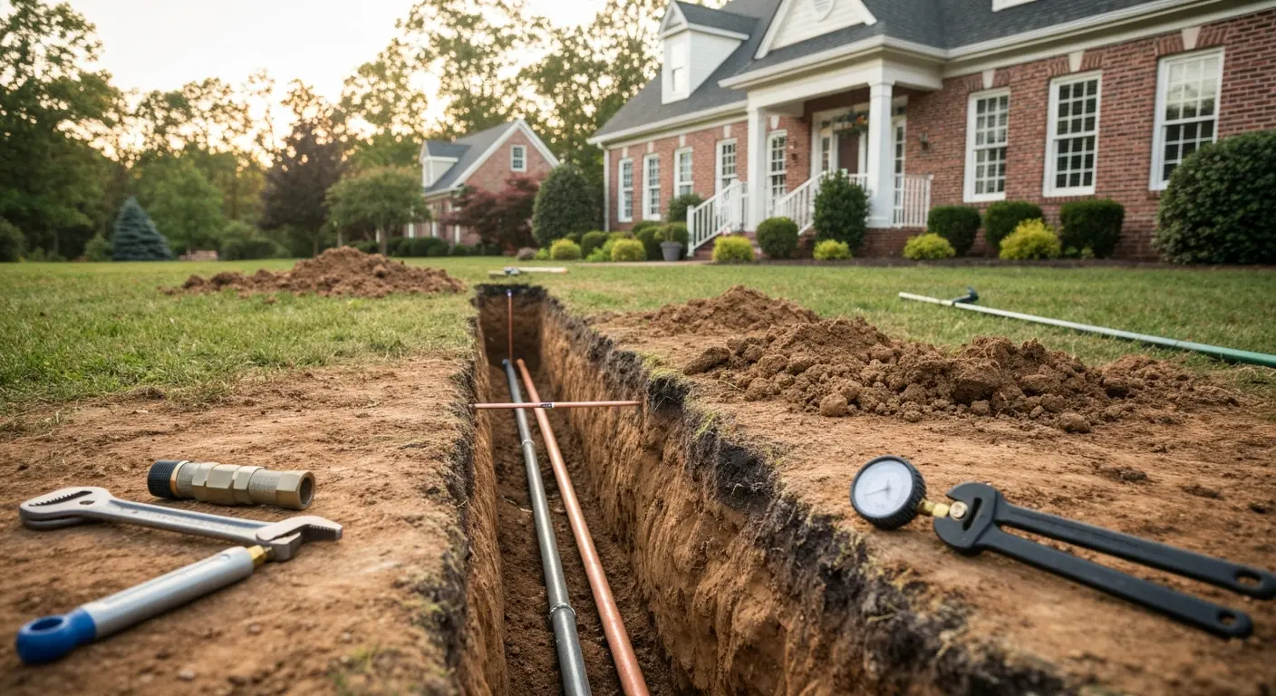 Main water line repair