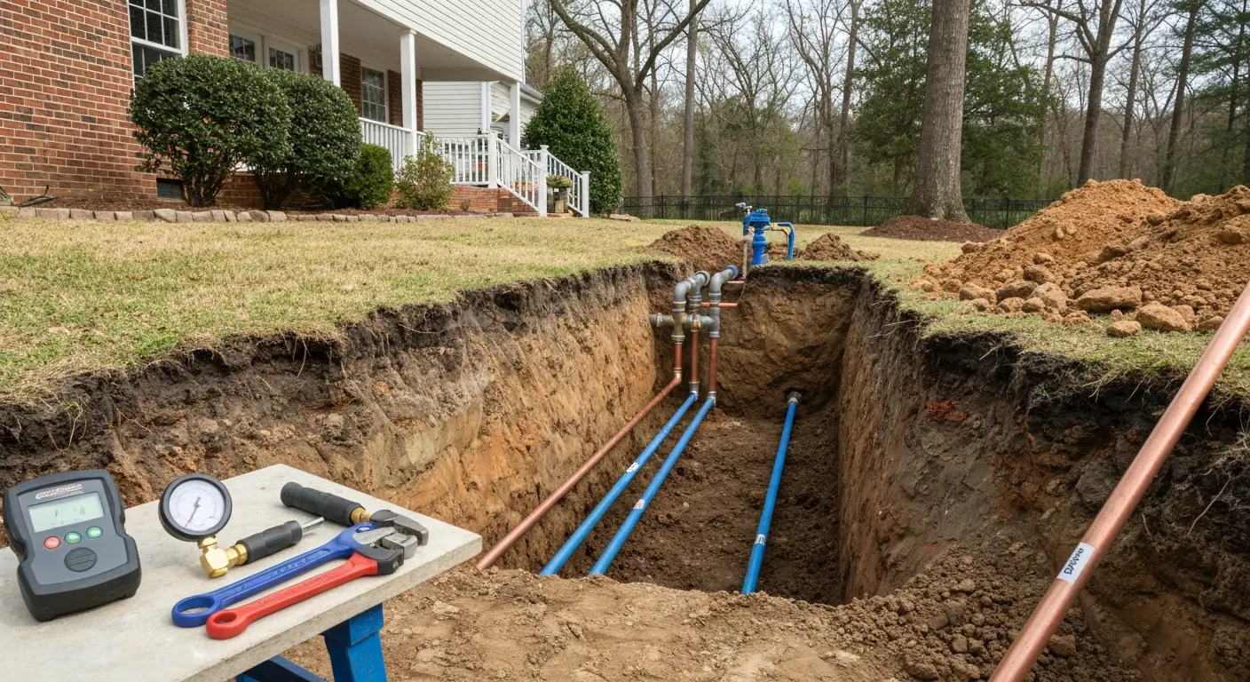 Emergency water line service