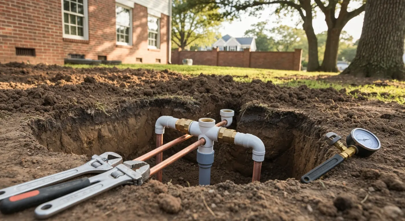 Water line repair service