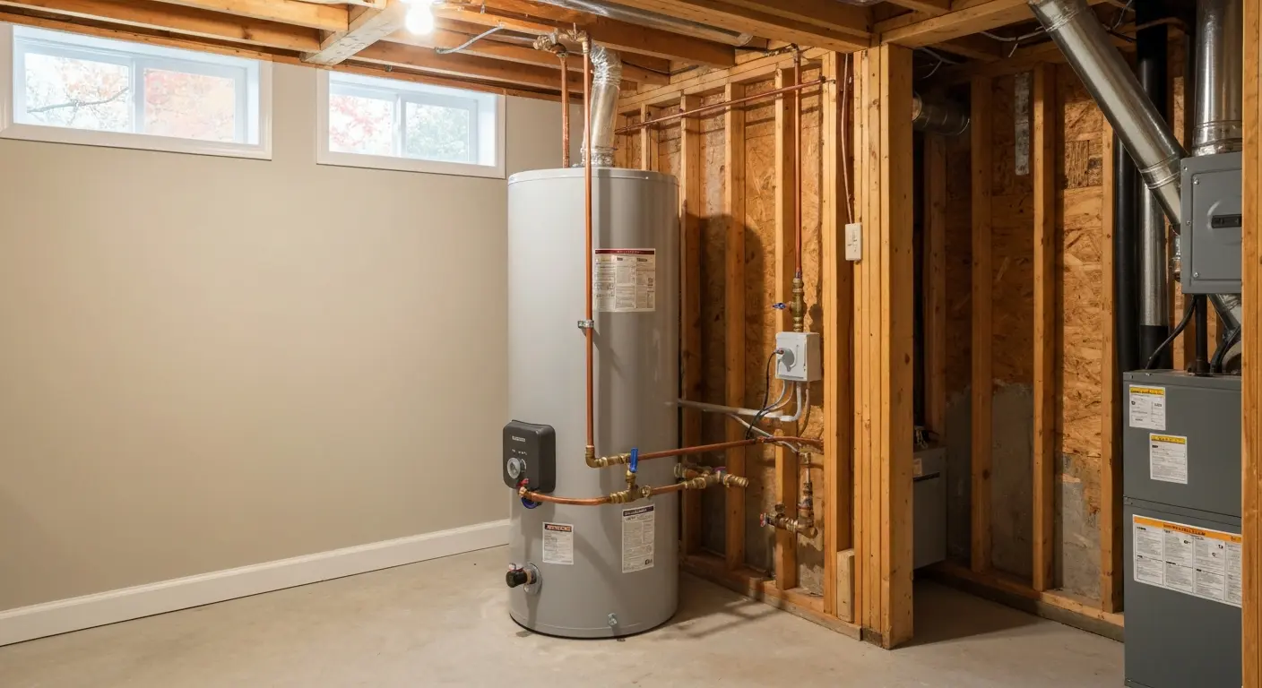 Tank water heater installation in Lake Ridge home