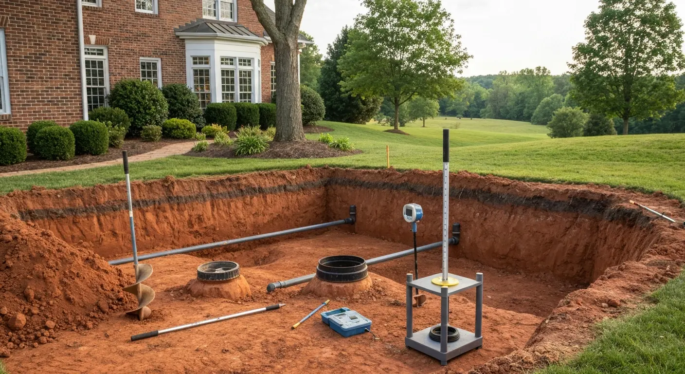 Septic drain field inspection