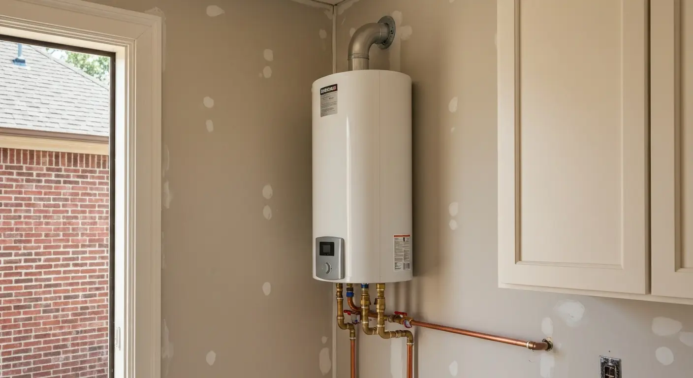 Tankless water heater setup