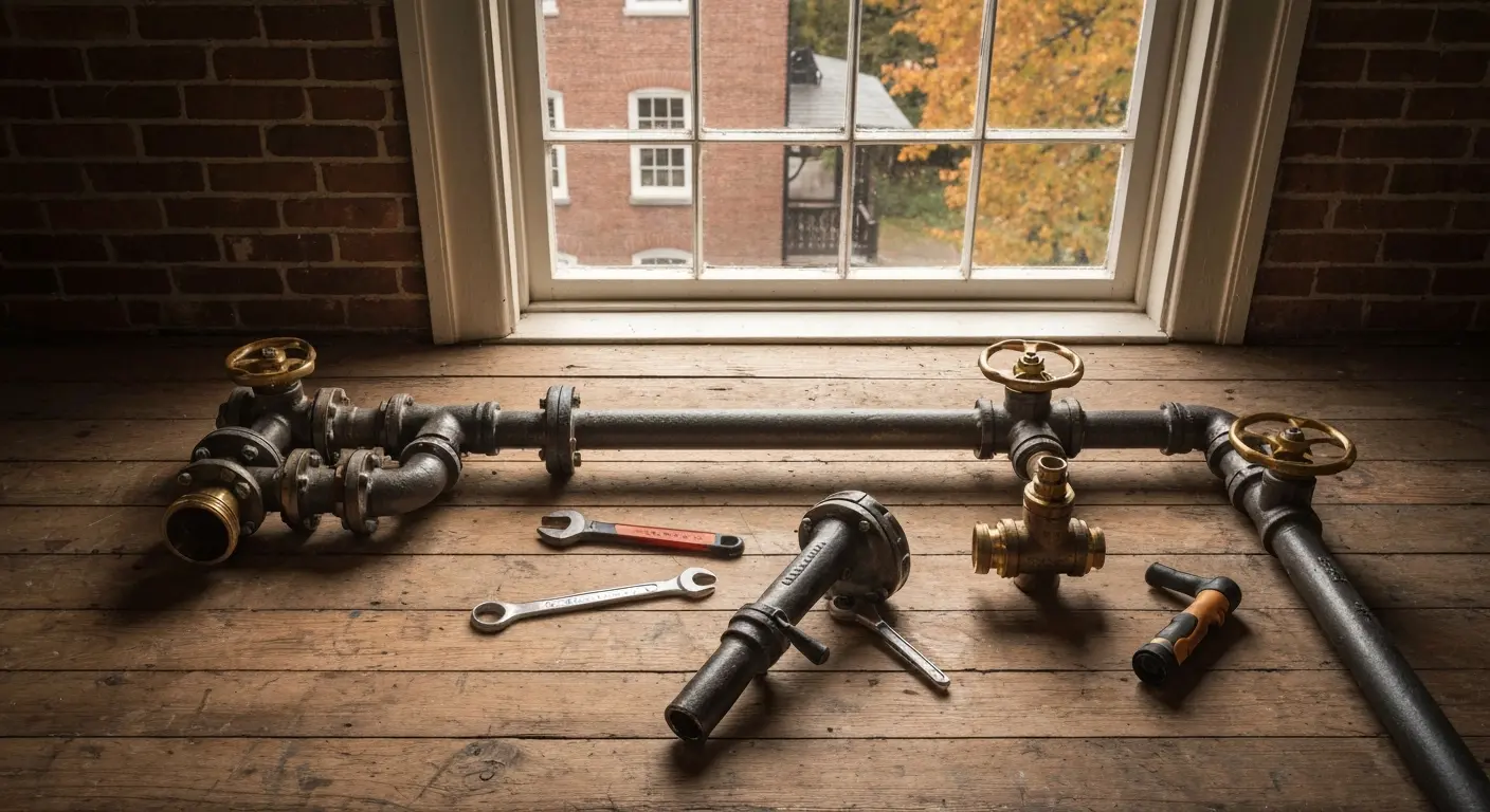 Historic downtown Manassas plumbing