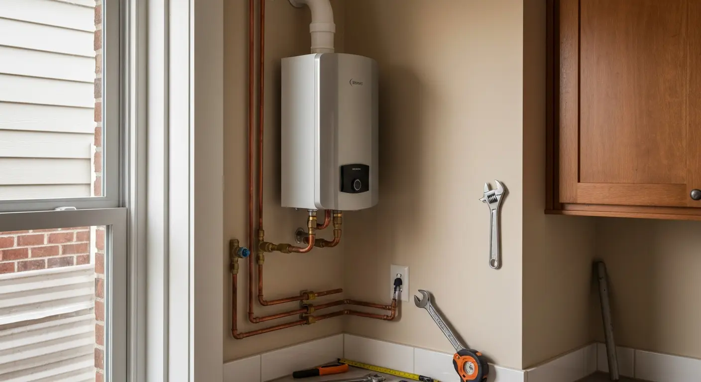 Tankless water heater installation