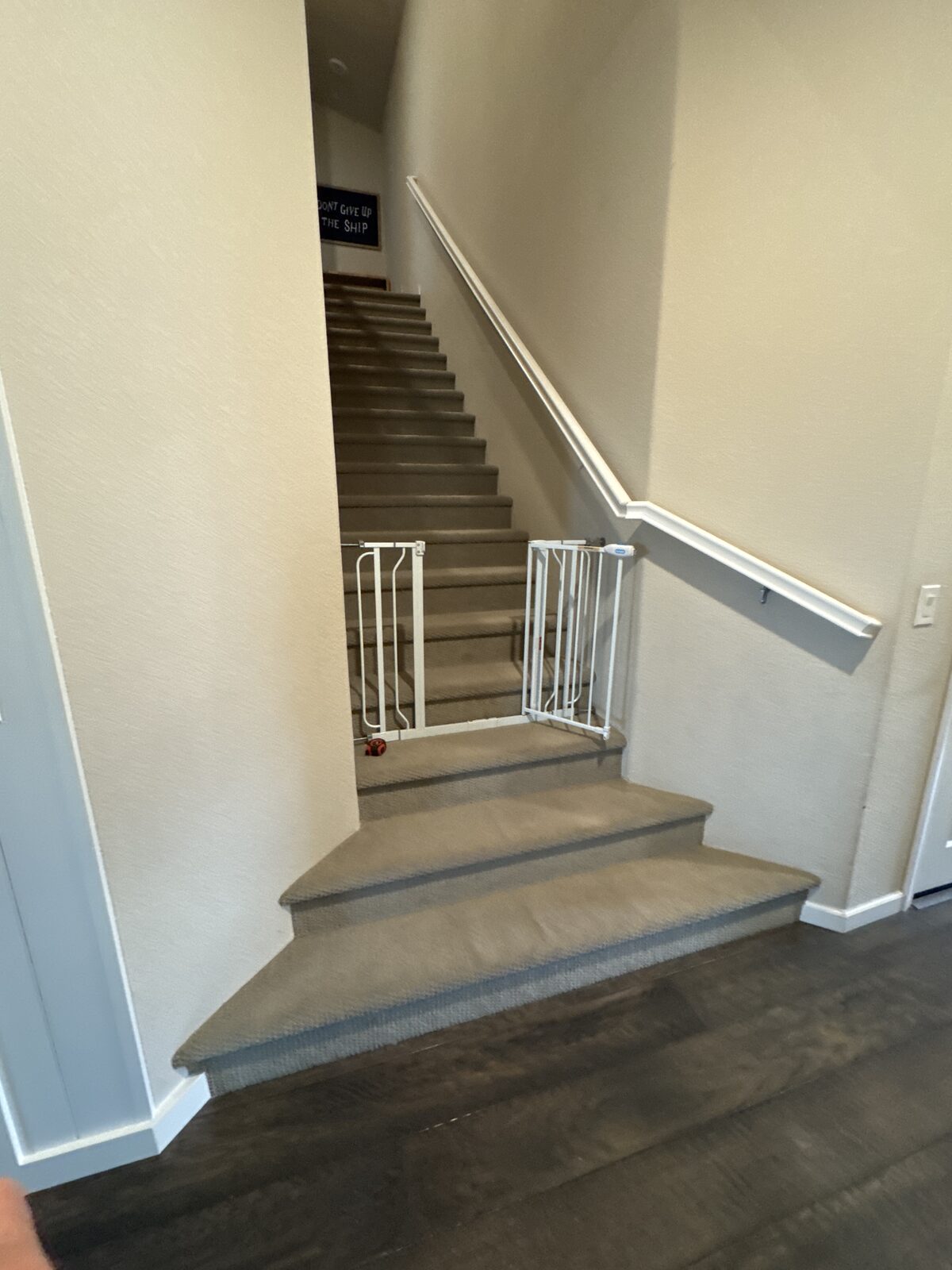 Carpeted staircase before remodel, Granite Bay CA