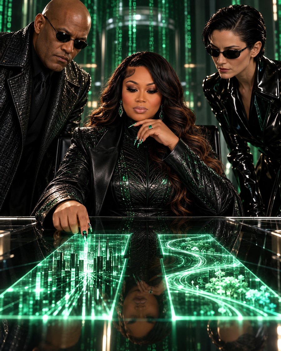 MarQuita Leonard at an emerald digital strategy table