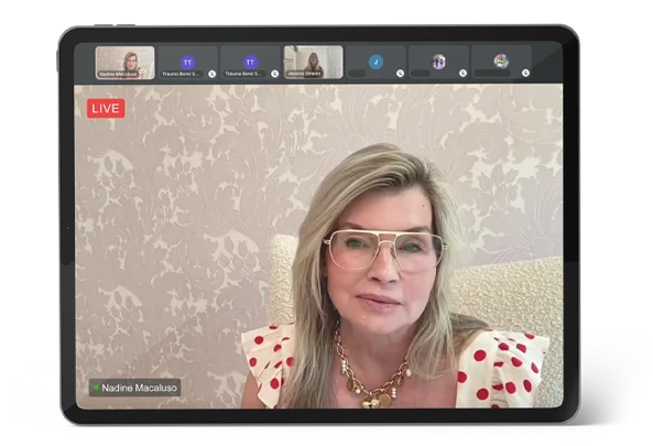 Weekly live session with Dr Nae on a tablet