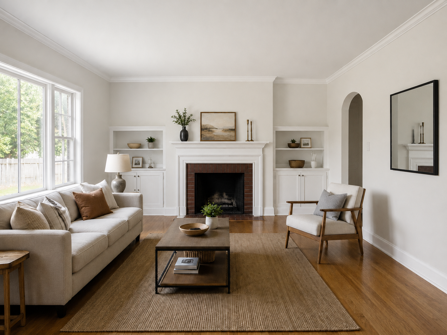 Freshly painted residential interior