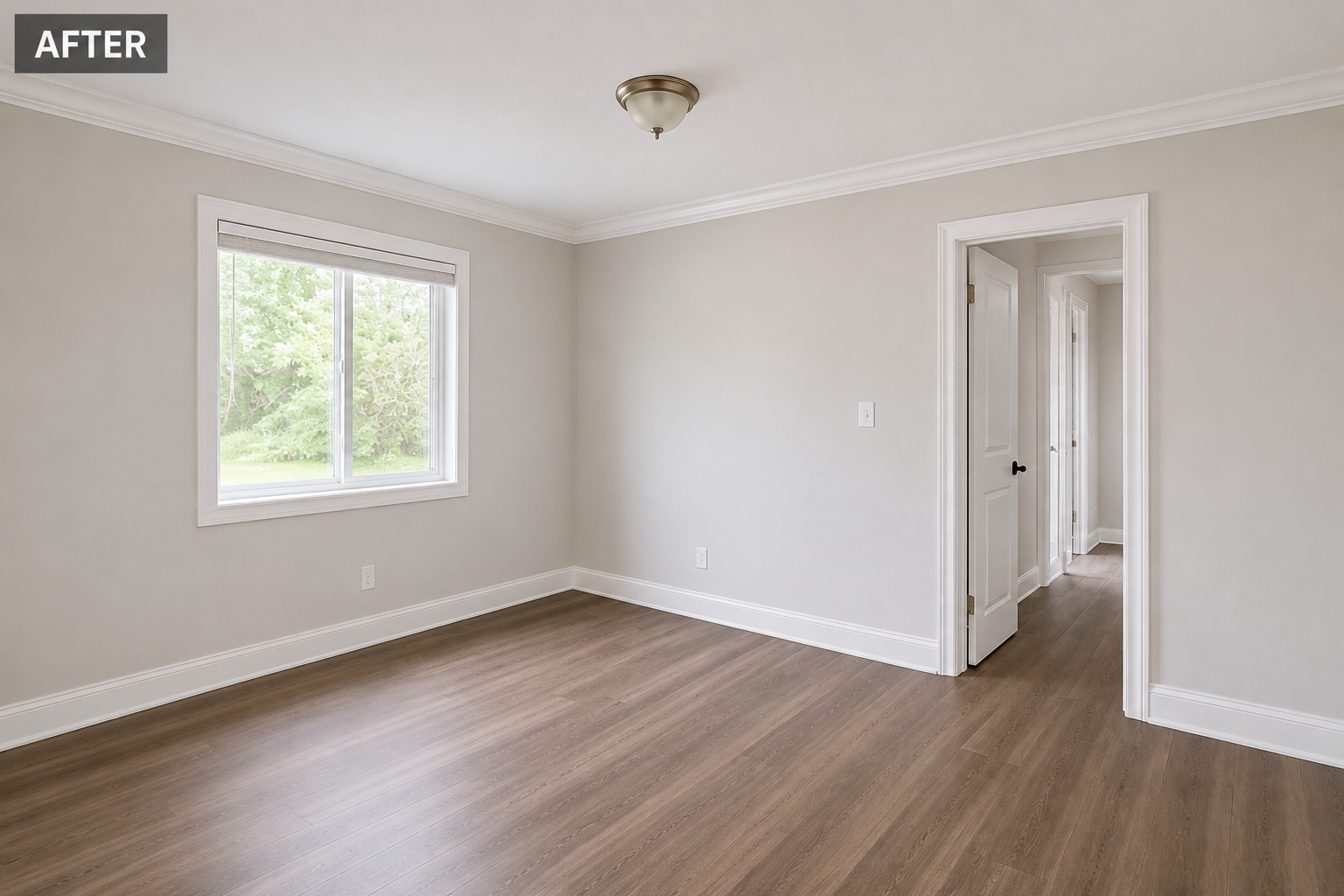 Interior with updated trim and molding