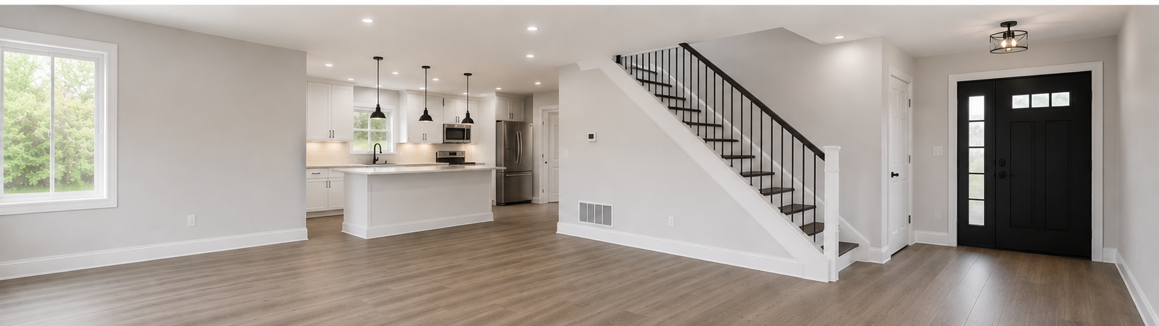 Updated interior after a larger renovation scope