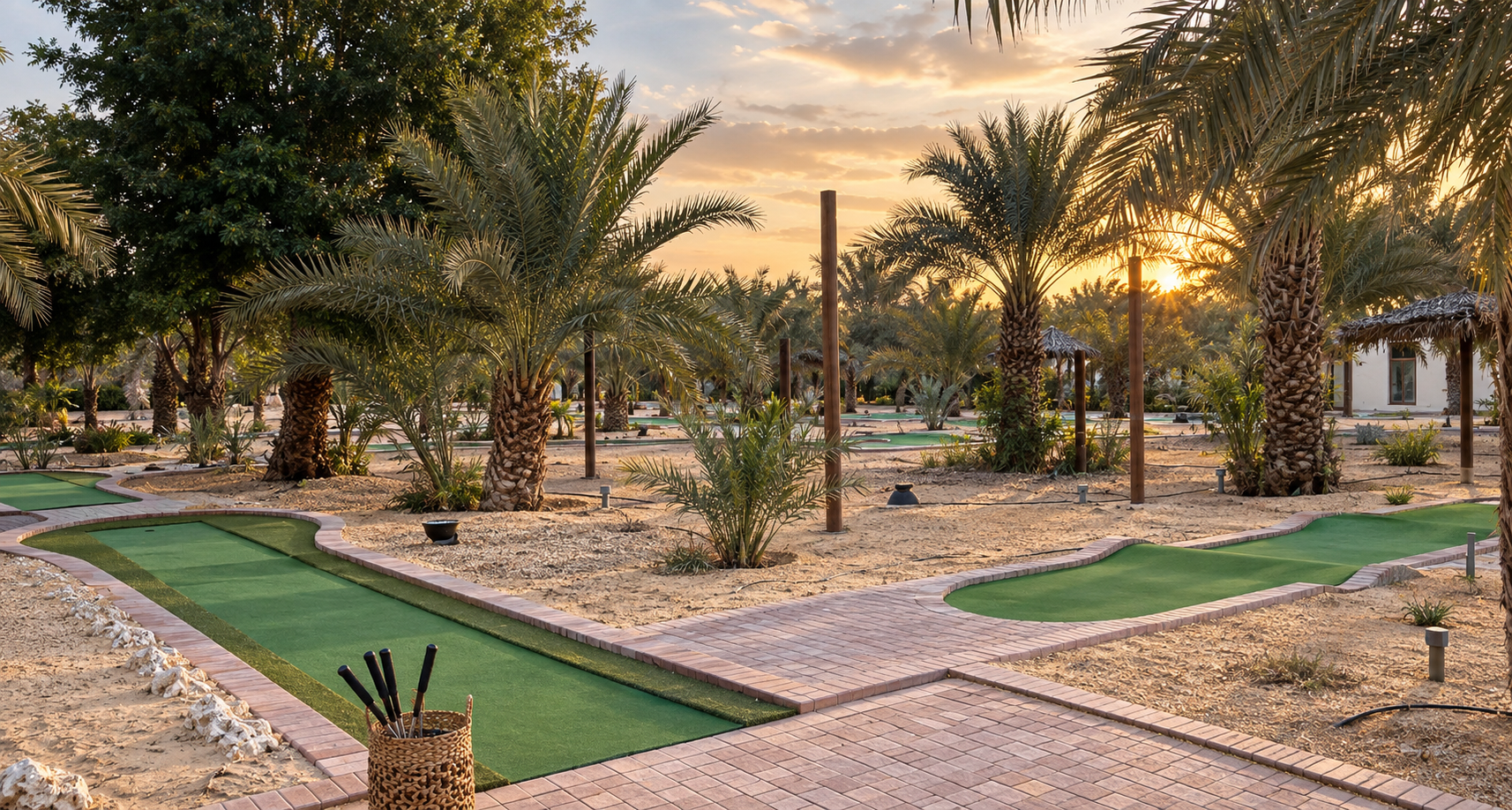 Mini golf area at Samra Farm Villa
