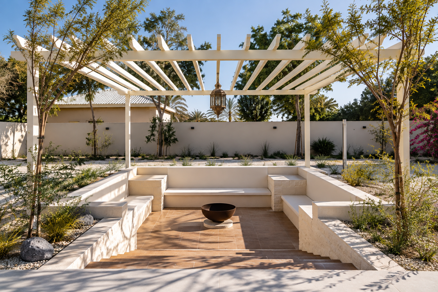 Outdoor patio and gathering area at Samra Farm Villa