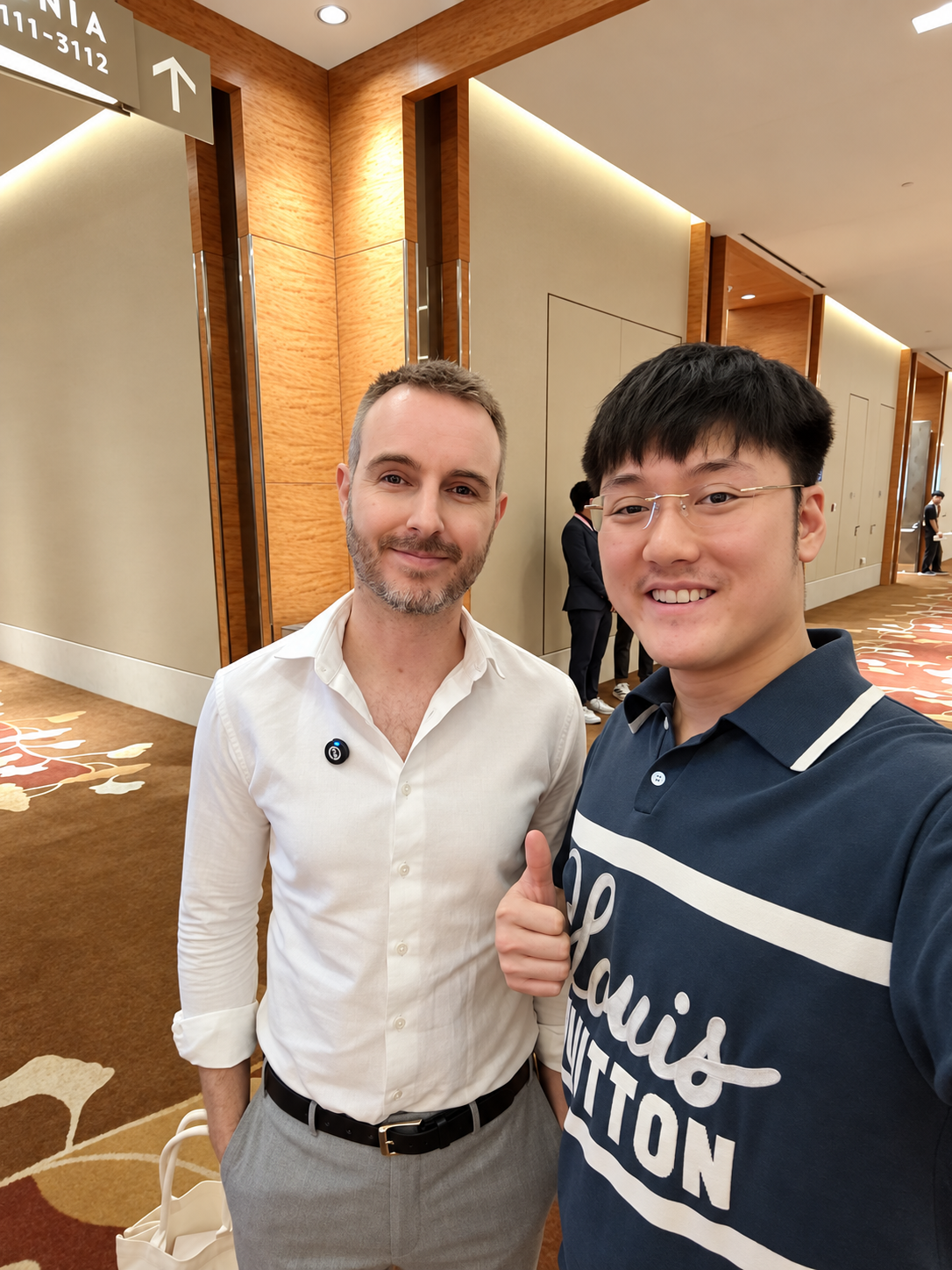 Alaric Ong with Paul Copplestone, co-founder and CEO of Supabase