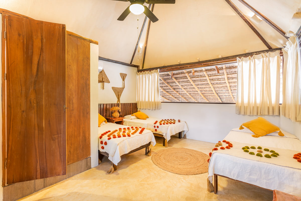 Twin full bed at the retreat