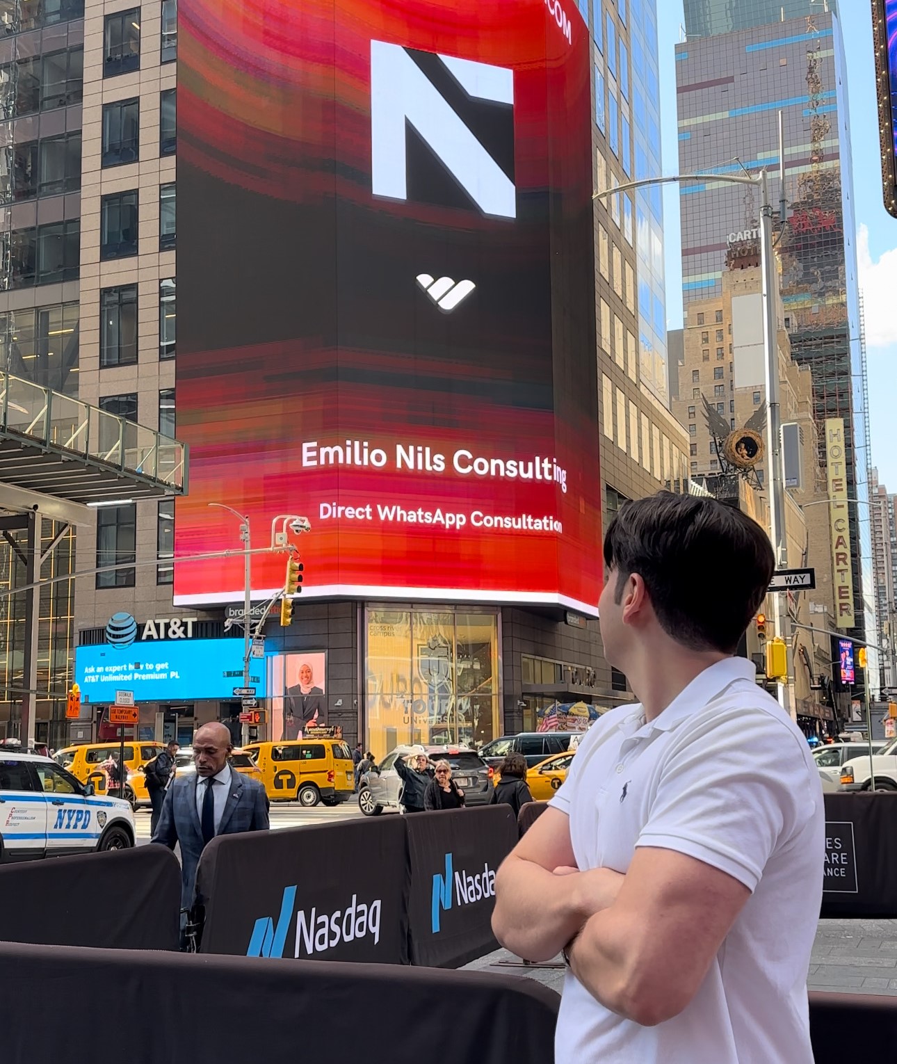 Nils in Times Square