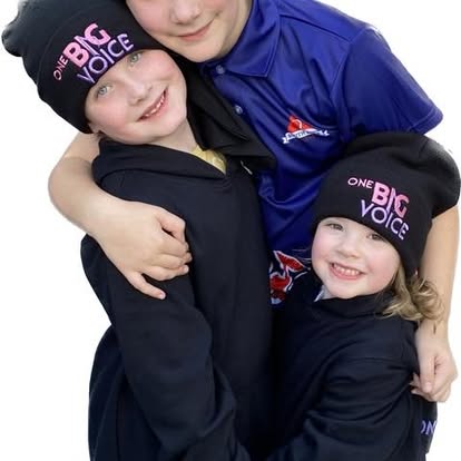 Britt's grandchildren in One Big Voice gear