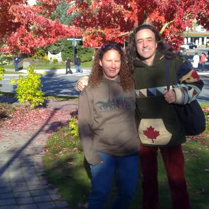 Britt Brennan with a friend in Whistler BC