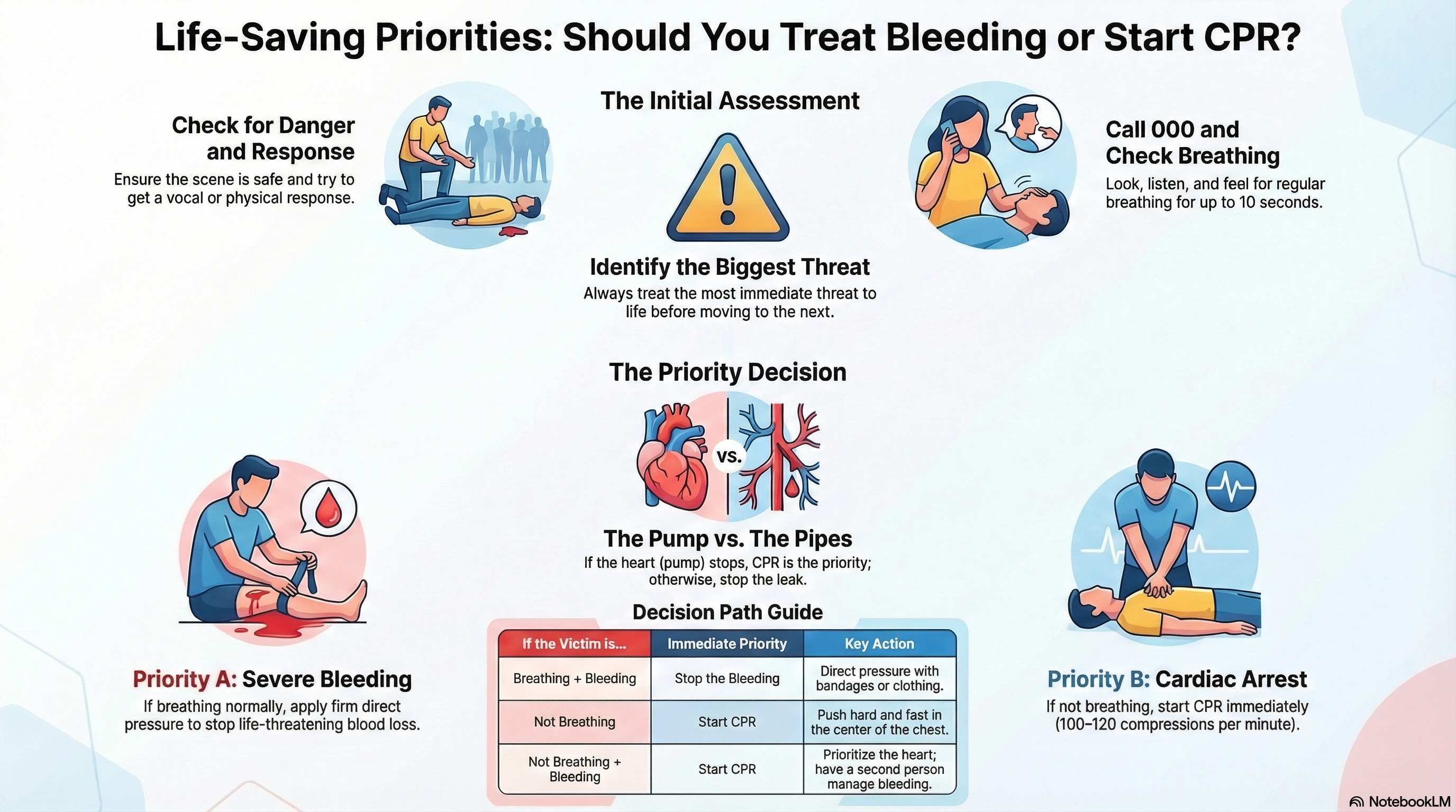 infographic stop the bleed or start cpr