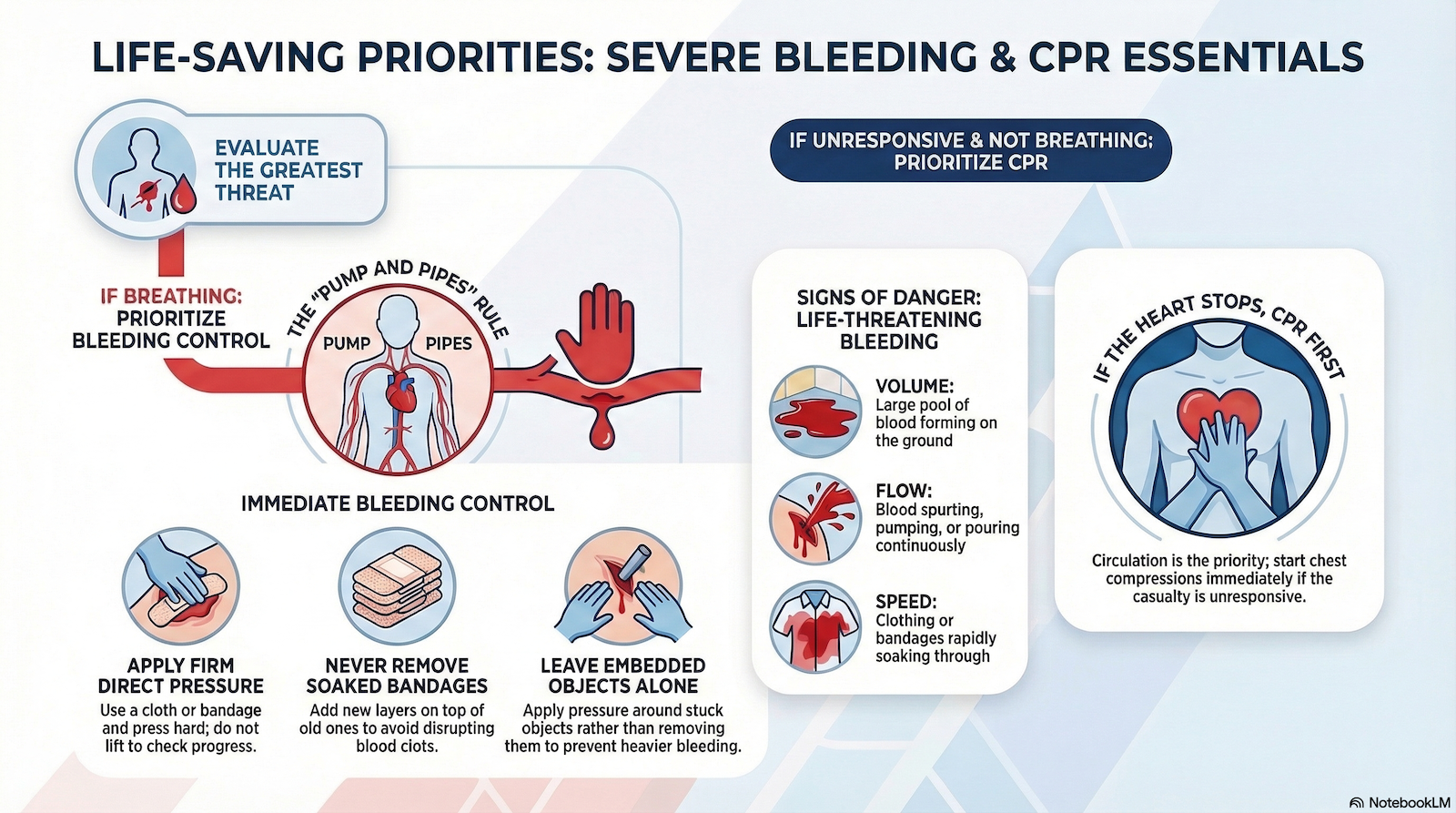 priorities bleeding or cpr