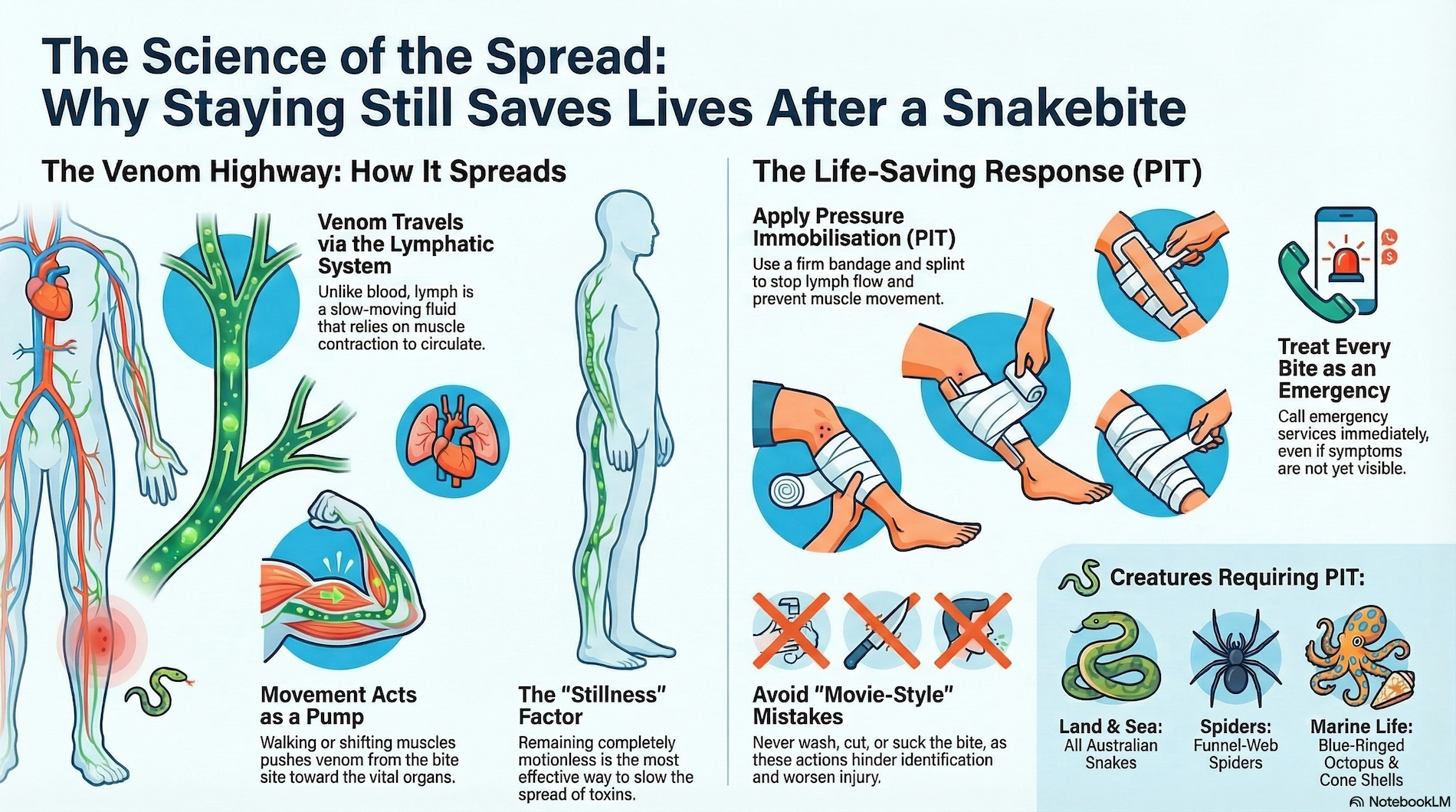 how venom moves through the lymphatic system