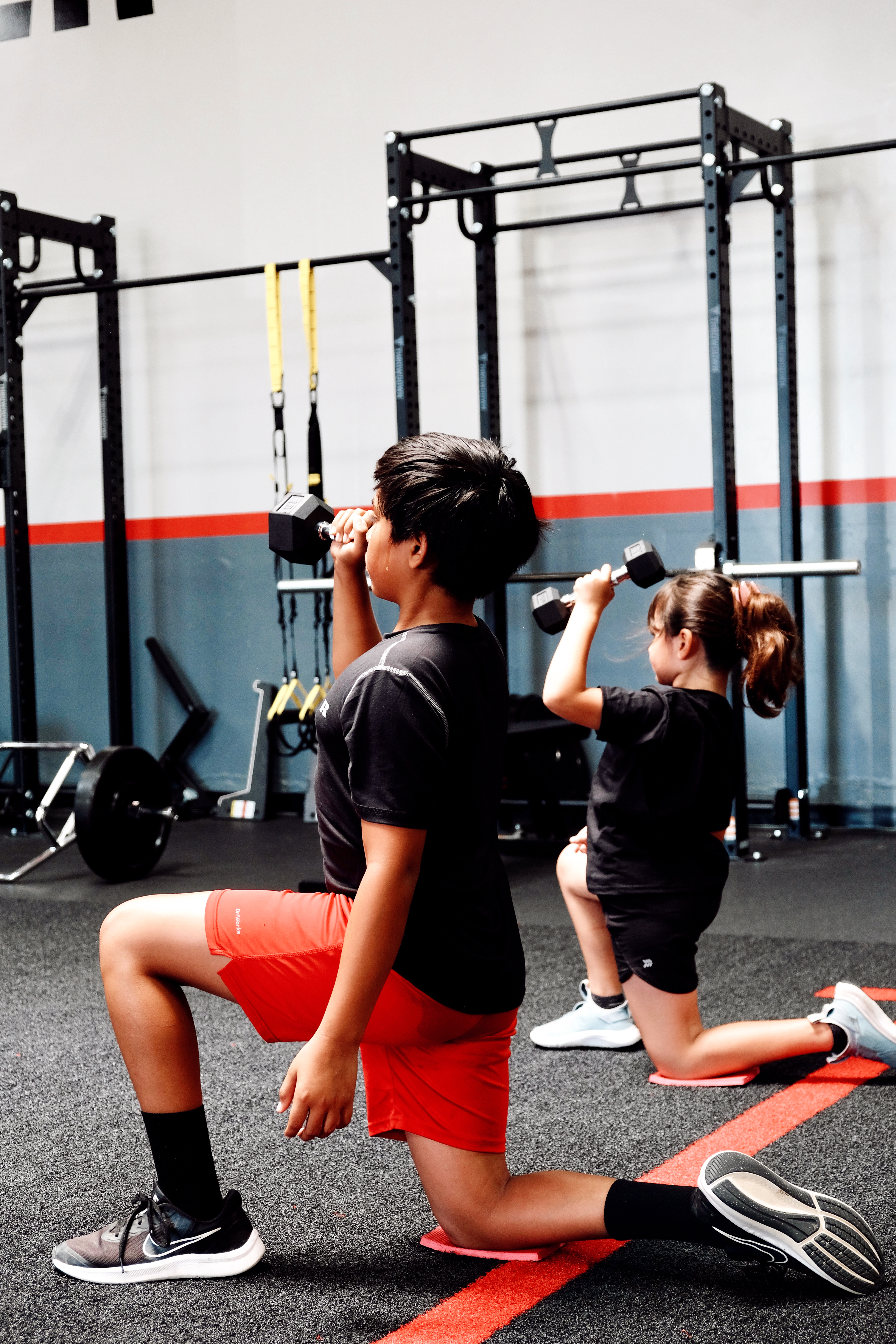 Youth athlete participating in performance training