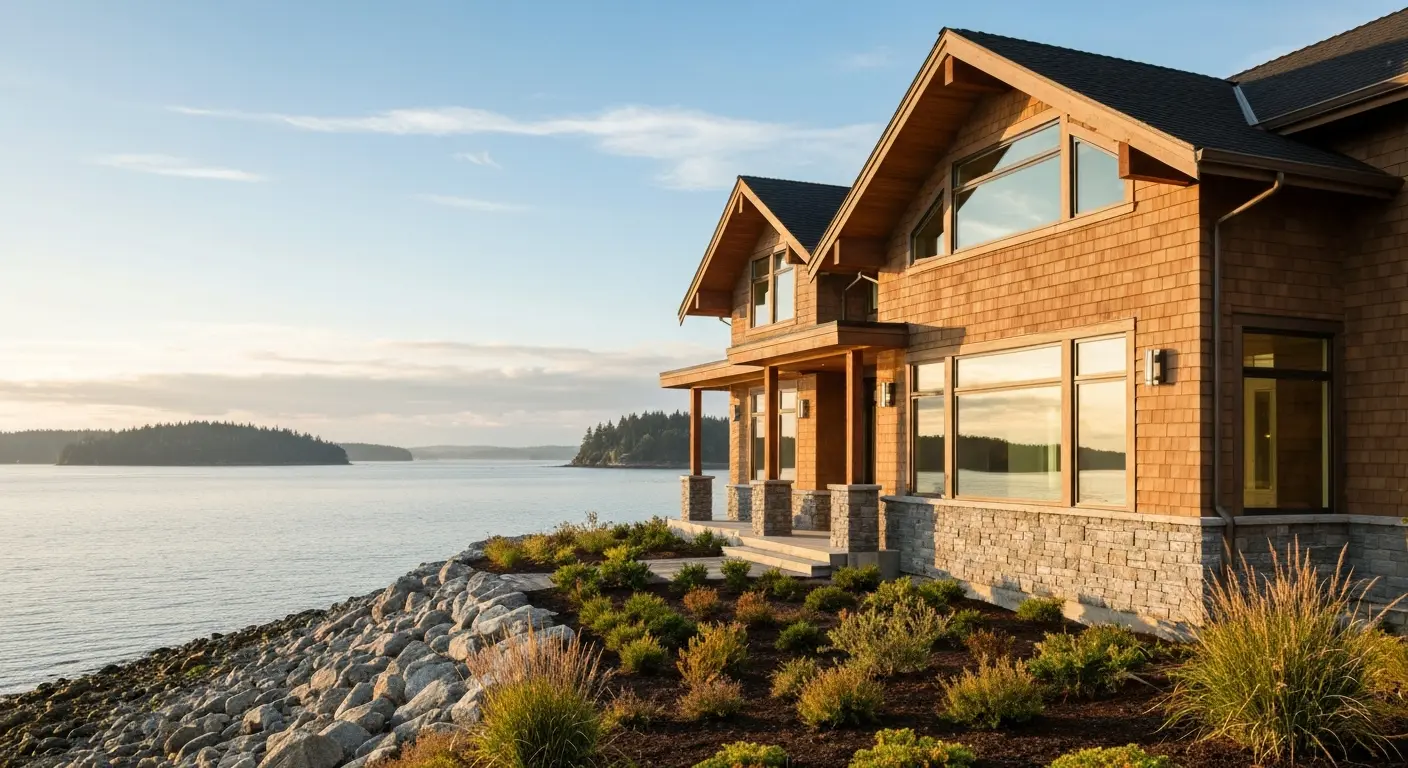 Luxury custom home with water views