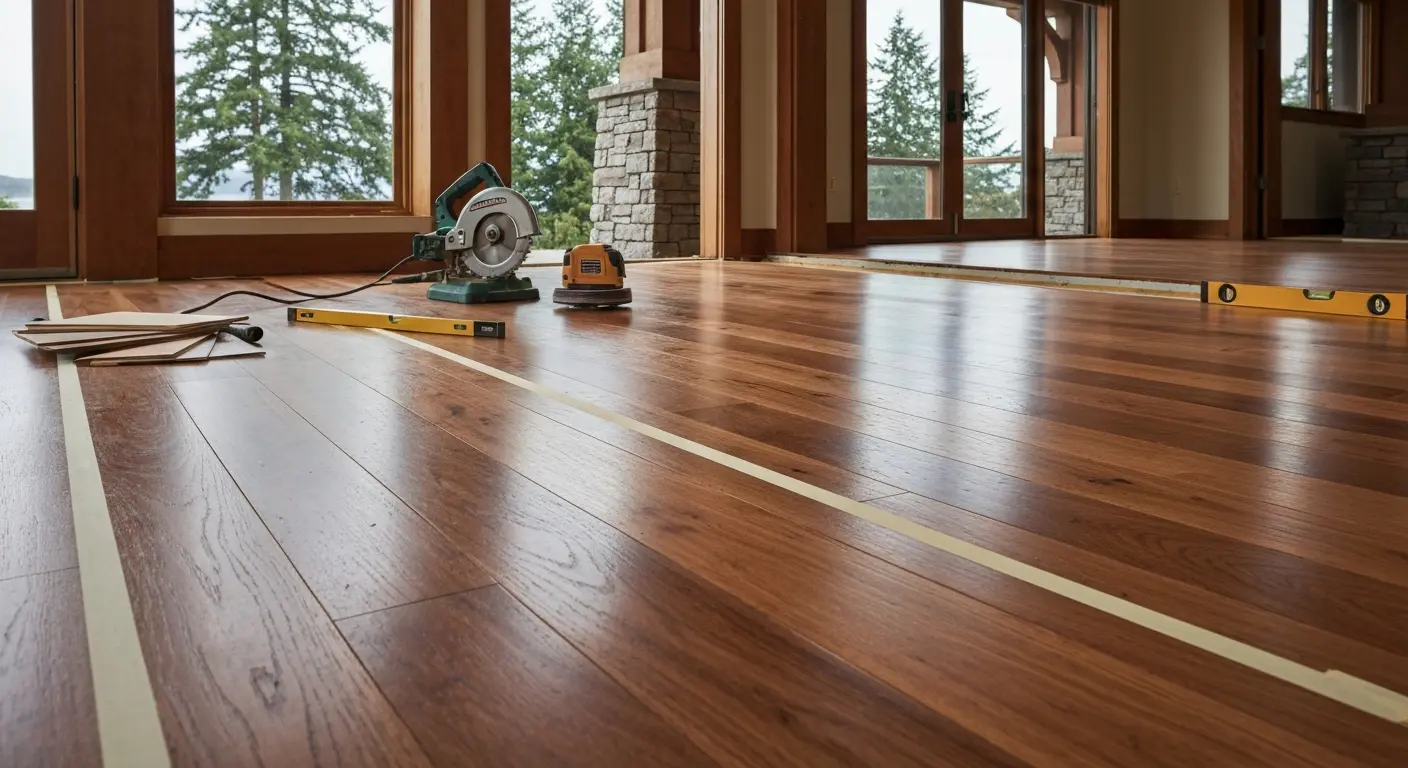 Hardwood floor installation