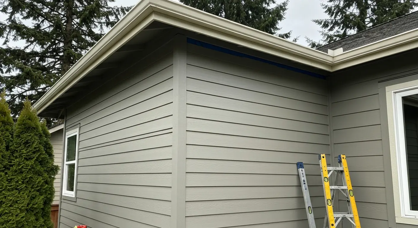 New siding installation on Bellingham home