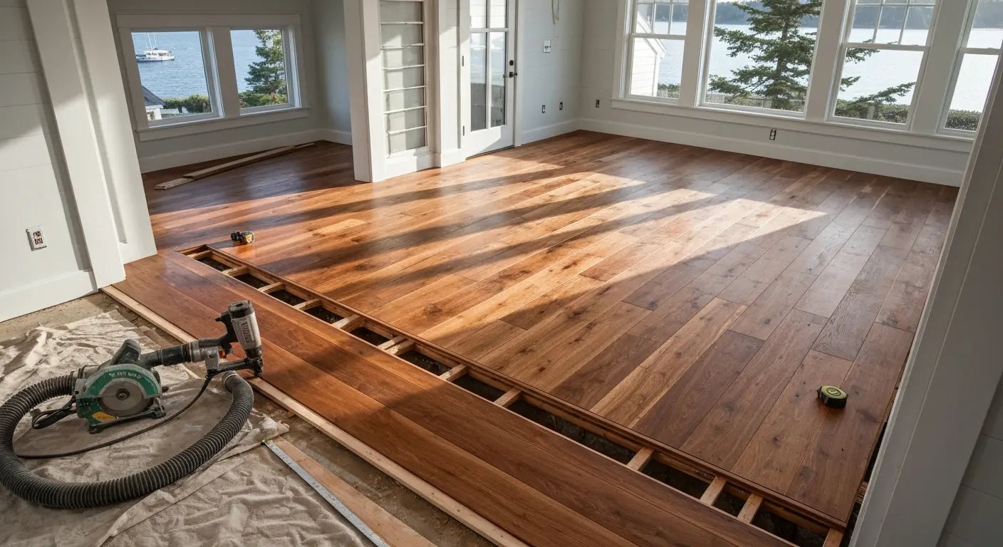 Hardwood installation in Friday Harbor