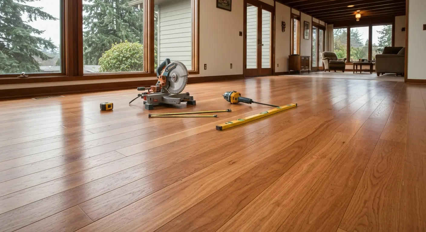 Hardwood flooring installation