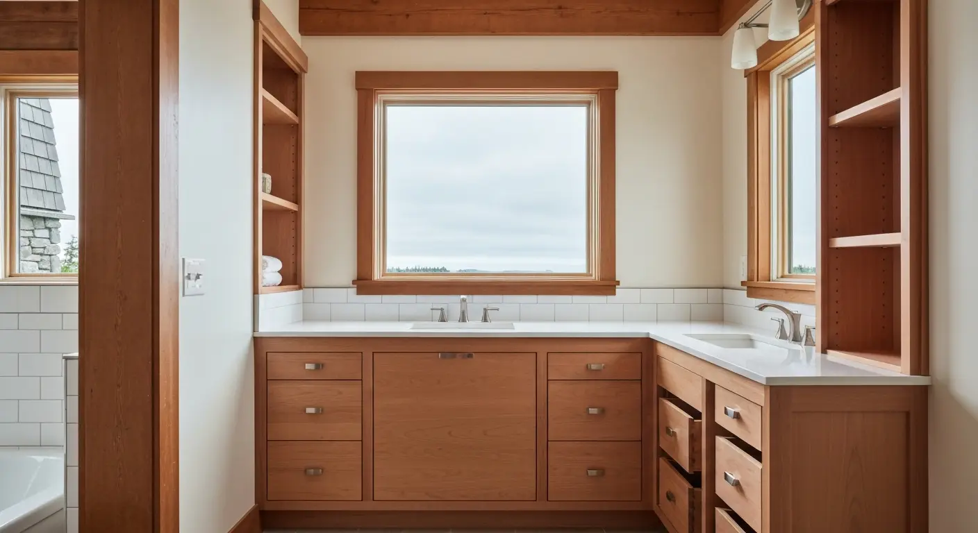 Bathroom vanity and storage