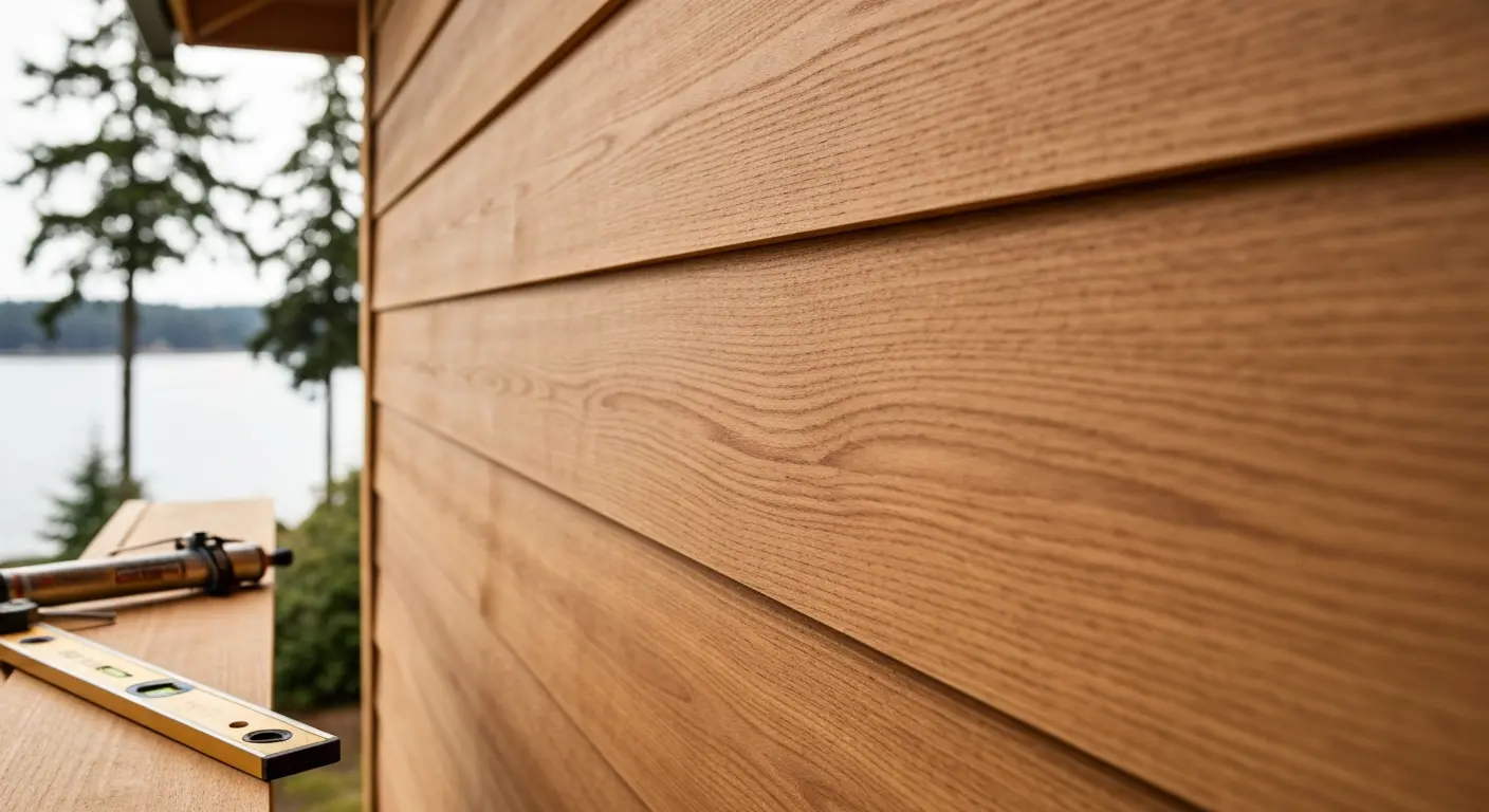 Wood siding installation