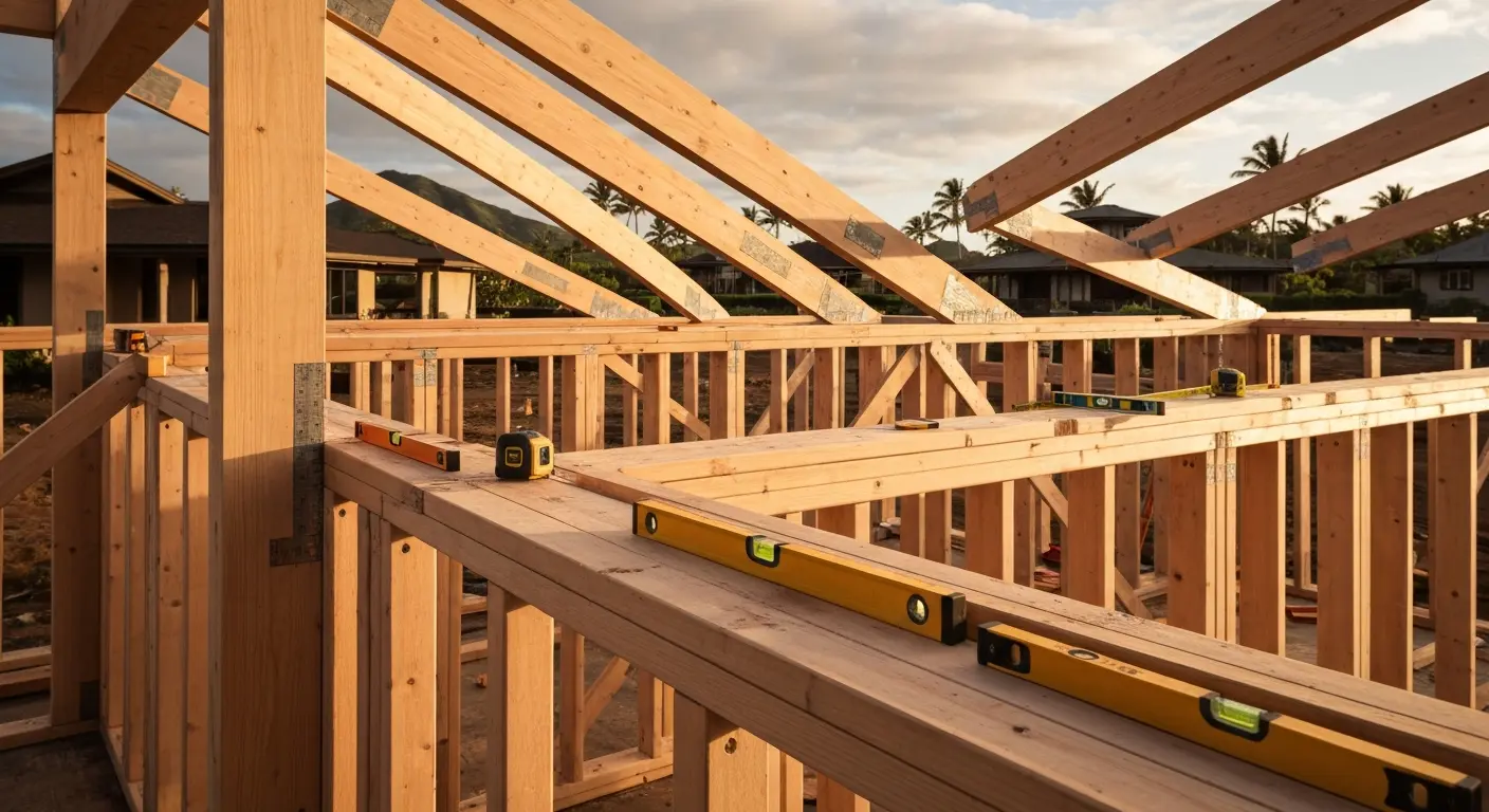 Framing and structural work for custom home