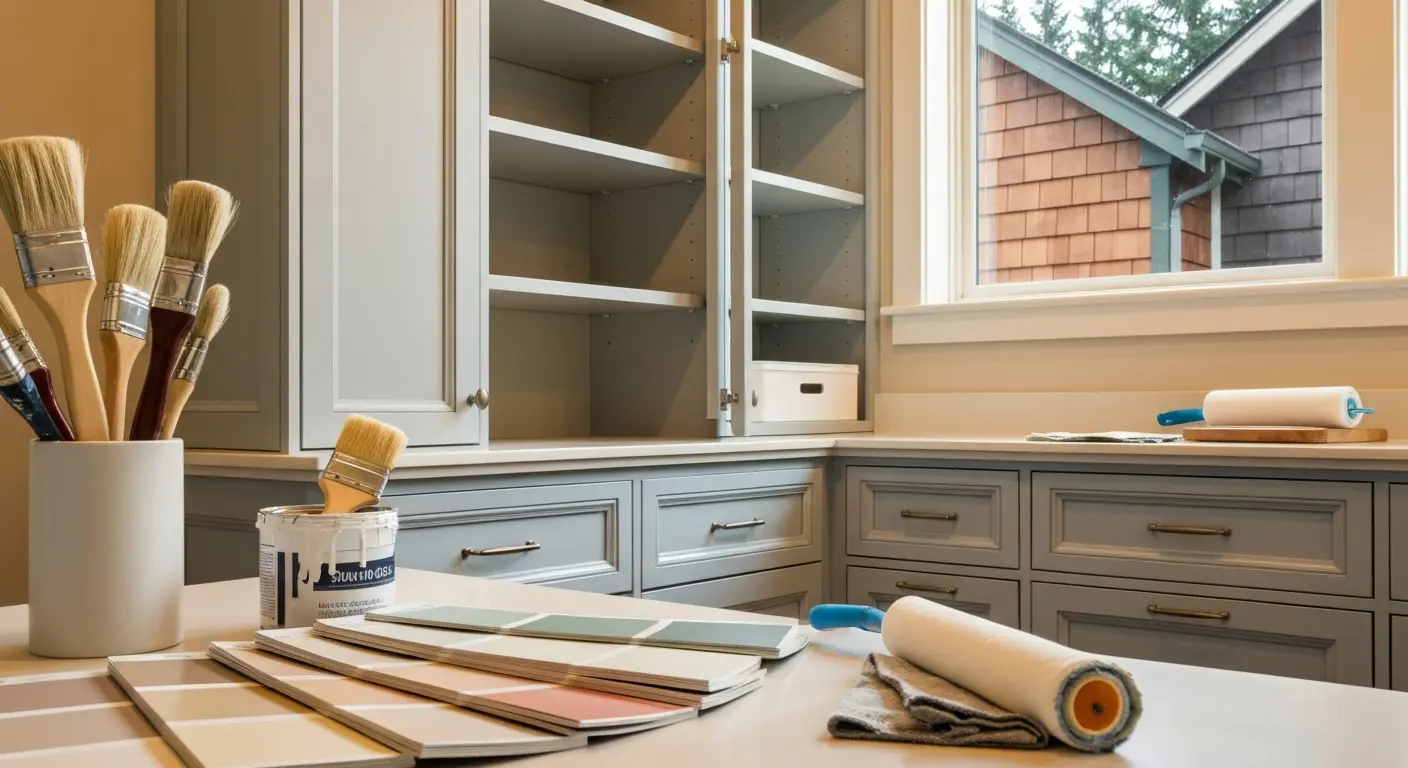 Pantry cabinet painting service