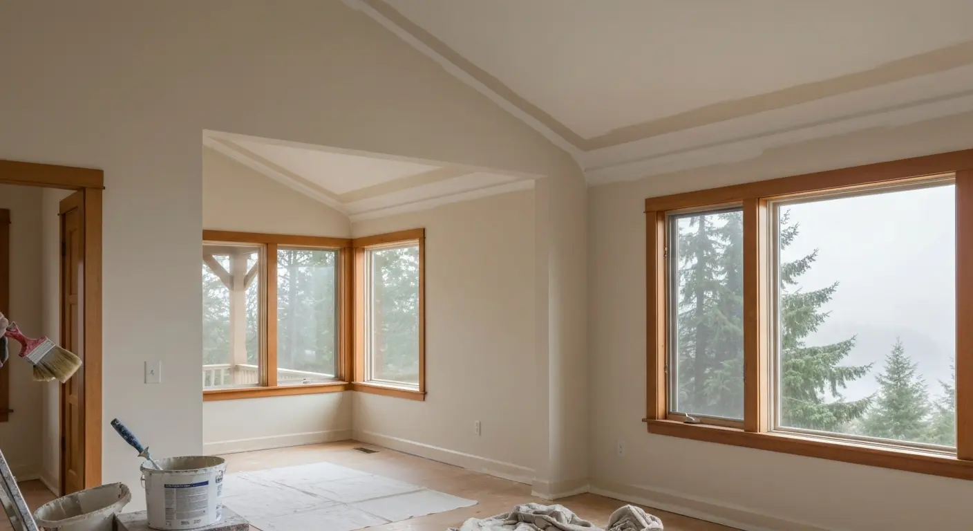 Living room interior painting