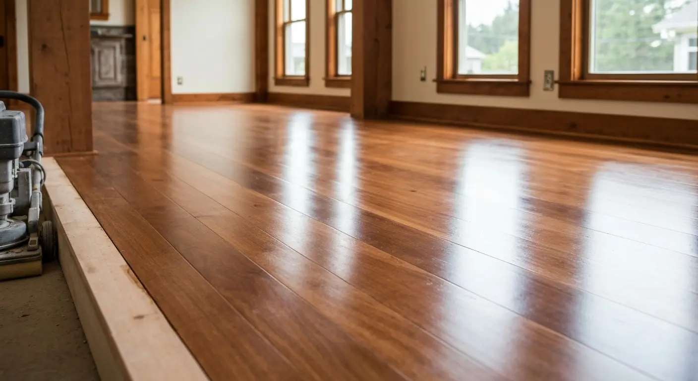 Hardwood floor refinishing